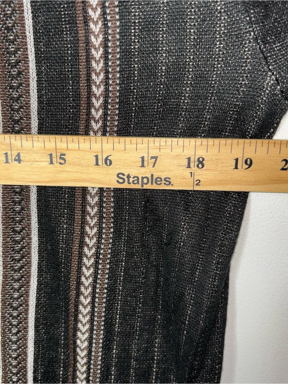 Banana Republic Retro Sweater Polo Mens M Button Black Striped Camp Collar